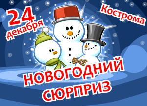 24 декабря в Костроме Новогодний сюрприз